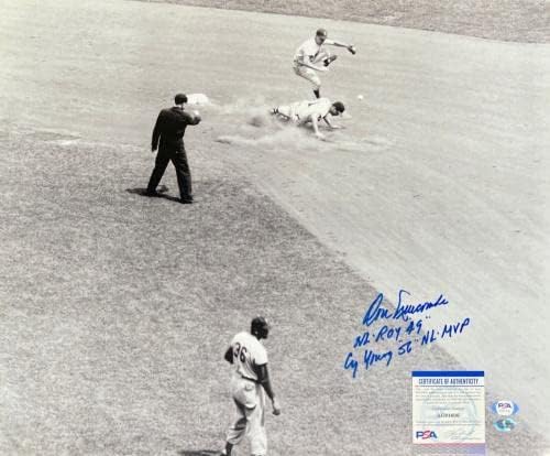 דון ניוקומב - ברוקלין/L.A. Dodgers חתמו על 16x20 Photo W. כתובות PSA 1606 - תמונות MLB עם חתימה