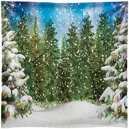 מצחיק 10 על 10 רגל בד רך חורף אורן עץ יער צילום רקע מושלג חג המולד רקע חג המולד מסיבת קיר קישוט אספקת תא צילום