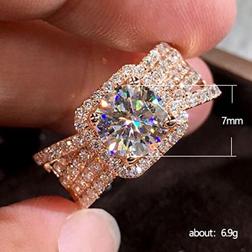 טבעת גרסת אופנה רחבה תכשיטים יוקרה טבעת יהלום זהב רוז 18K טבעות מלאות טבעות אמצעיות לנשים