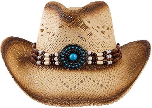 מערבי אאוטבק קאובוי כובע גברים של נשים של סגנון קש הרגיש בד