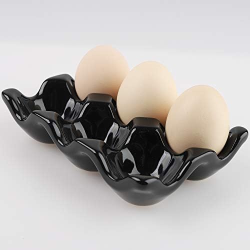 קרמיקה ביצה מחזיק 6 כוסות ביצת מגש פורצלן טרי ביצה מחזיק עבור מקרר השיש מטבח אחסון