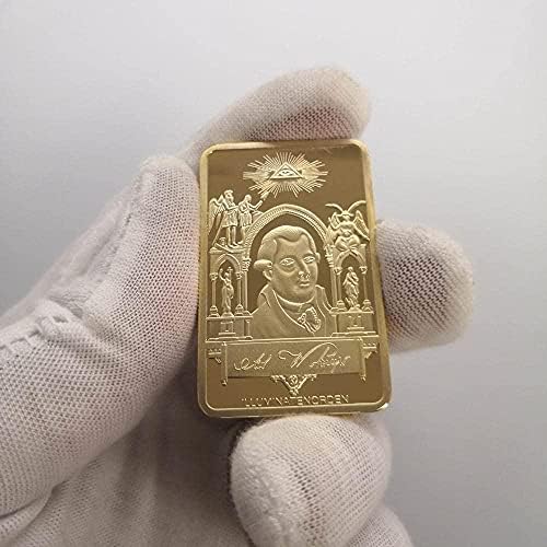 הנצחה מטבע מייסון הנצחה מטבע זהב ברים מקורו 1776 כיכר זהב-מצופה בלוק חוץ מטבע מטבע אוסף הנצחה מטבע