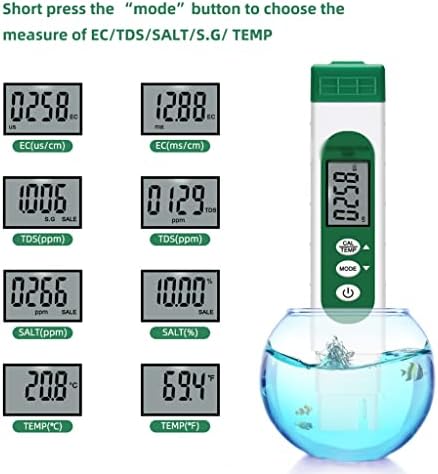5 ב 1 טמפרטורת נייד דיגיטלי מים באיכות בודק מים טוהר טמפרטורה