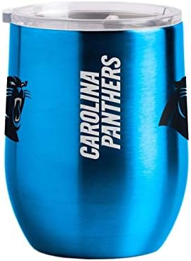 מותגי Boelter NFL קרולינה פנתרים שותים פלדת כוס 16 מעוקלים, צבעי צוות, גודל אחד
