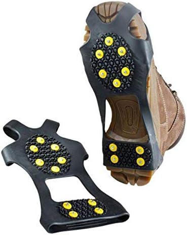 נעלי קרח של Neebao סוליות לנעליים, אוחזות שלג קרח סוליות למתיחה לגברים/נשים/ילדים, כיסויי נעלי קרח
