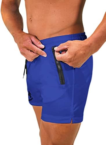 מכנסי חדר כושר Maikanong Mens מכנסי כושר פיתוח גוף אימונים חיצוניים מכנסיים קצרים באימון יבש עם כיסי