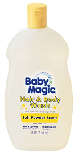 שטיפת שיער וגוף של קסם לתינוק ניחוח אבקה רכה של 16.5 גרם