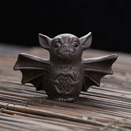 סוארורו עטלף קישוט פסלון תה חיות מחמד חיות מחמד קרמיקה עטלף לחובבי תה עיצוב בית ציוד לתה משרד ביתי