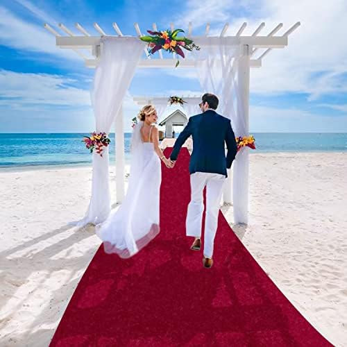 רץ שטיח אדום למסיבה 5 על 25 רגל רץ מעבר חתונה שטיח קטיפה רץ מעבר לטקס חתונה קישוטים בציר רץ