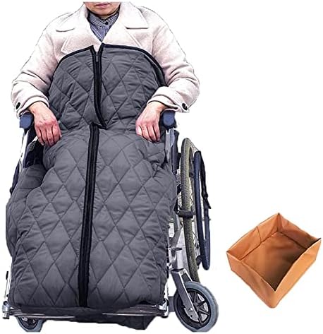 שמיכה חמה לכיסא גלגלים עמיד למים כיסוי רגליים נעים מרופד צמר, כיסויי רגליים חמים לכיסא גלגלים עם כיסוי