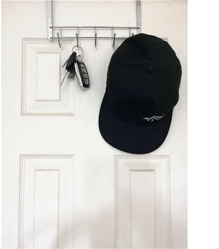 3 חבילה מעל מתלה הדלת עם ווים, 5 ווים קולבים למגבות מעילים גלימות בגדים כובעי כובעי, מארגן שומר שטח