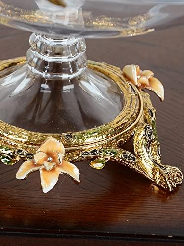 אגוז אמייל קערת זכוכית קריסטל קערת פירות סלון בית קישוטים לחתונה יצירתית