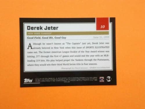 דרק ג'טר 2021 Topps Sports Illustrated 1999 כיסוי 7/70 כרטיס 10 גבול לבן - כרטיסי בייסבול מטלטלים