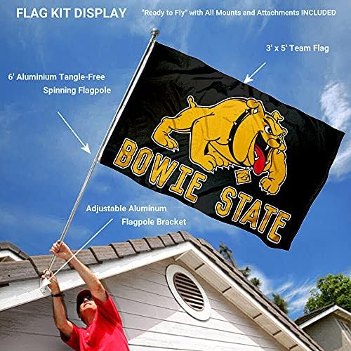 BSU BULLDOGS BOWIE STATE FLAG ו- SLEER SLEACTET MOUNTE