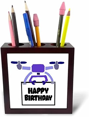 3DROSE מזלט חמוד מצחיק נושא סאטירה מזלט שלט יום הולדת שמח. - מחזיקי עט אריחים