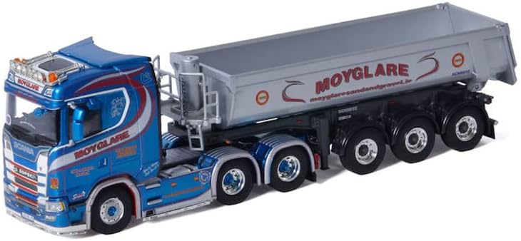 WSI עבור SCANIA S CS20N 6X2 TAG AXLE TAPPRAIR TRAPPER קרוואן Halfpipe Moyglare 1/50 משאית Diecast מודל שנבנה