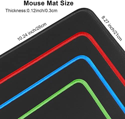 כרית עכבר Guuuueoo, רפידות עכבר למשחק 270x210x3mm, בסיס גומי ללא החלקה, משטח אטום למים, קצוות תפירים