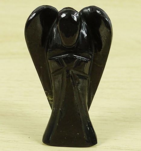 רייקיירה מאת Conchshell כיס מגולף ביד גביש גביש אפוטרופוס שחור ריפוי מלאך ריפוי רייקי פסל צלמיות