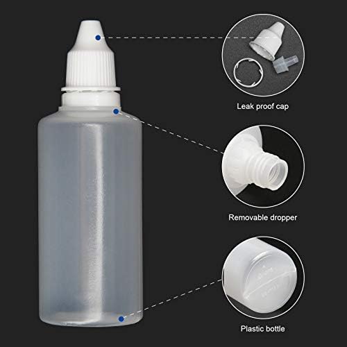 כלי גאדג ' ט פלסטיק השמטת בקבוקי בקבוקון של נוזל העין נוזל טפטפת, 60 מ ל, 12 מארז