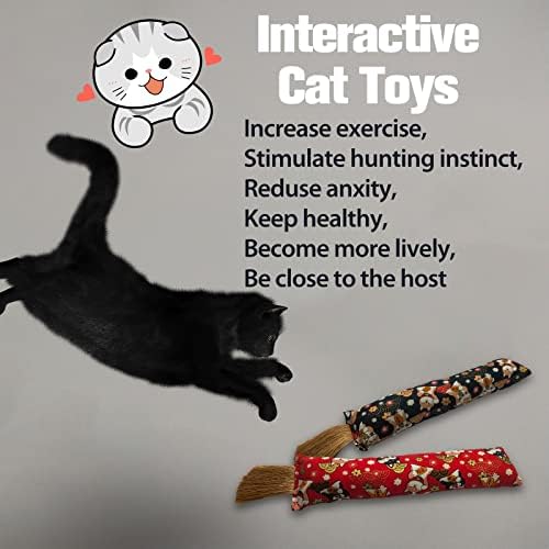 3 יחידות חתול צעצועי חתול, אינטראקטיבי חתול צעצועי מתנה עם גדילים, עמיד חתול ללעוס אספקת חתלתול צעצועים, חתול