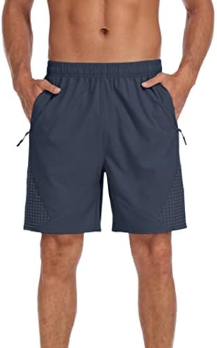 מכנסיים קצרים של Mofiz לגברים מהיר מכנסיים אתלטי יבש מהיר נושם מכנסי כושר קצרים ספורט קל משקל חיצוני