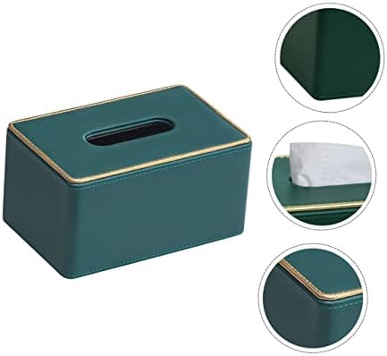 Cabilock 1pc קופסא עור קופסת רקמות שולחן עבודה שולחן עבודה דקורטיבית מפיות נייר מגבות נייר שולחן