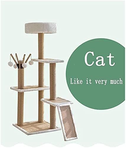 חתול עץ גרוד חתול מגדל קטיפה דירה תיאטרון עם מתנדנד צעצועי חתולי פעילות מרכז חתול עץ סיסל גרוד