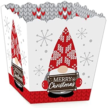 נקודה גדולה של אושר גמדי חג המולד - מסיבות מיני קופסאות לטובת המסיבה - פינוק קופסאות ממתקים - סט של