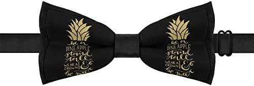 WeedKeycat להיות אננס זהב זהב מצחיק גברים מצחיקים עניבת פרפר מתכווננת עניבת עניבה למסיבת חתונה