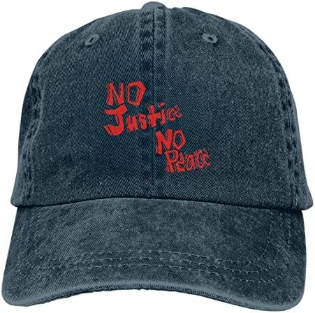 אין צדק אין שלום כובע בייסבול פשטות מתכווננת הניתנת להתאמה כובע גבר כובעי גולף