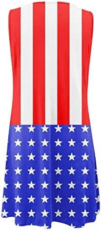 איאסו יום העצמאות נשים הולו הדפסת שרוולים טנק שמלה מזדמן בוהו שמלת קיץ 2023 טרנדי חולצה שמלות