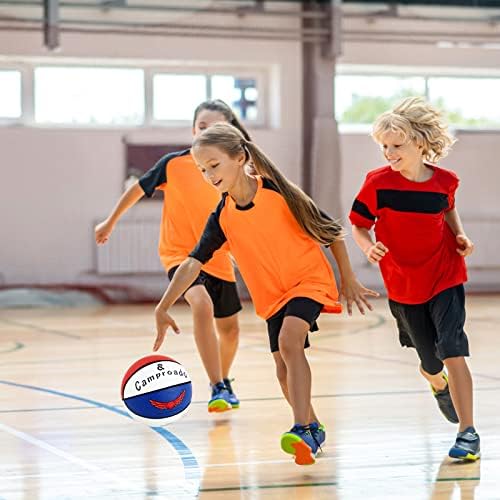 ילדים בגודל כדורסל 3, כדורסל נוער בגודל 5 עם משאבת אוויר ומחט למשחקי בריכה חיצוניים מקורה, אימון כדורסל למתחילים