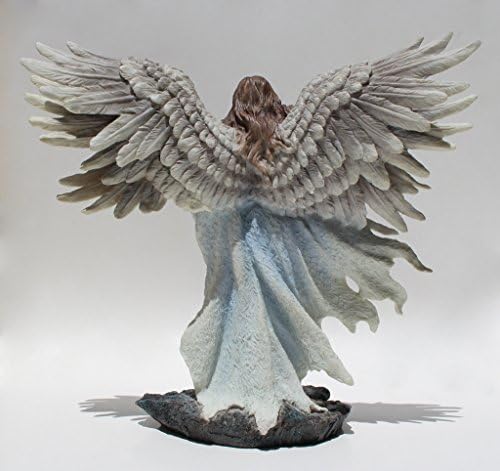ארהב בגודל 11 אינץ 'שישה מלאך שומר מכונף עם פסלון נחש, צבע פסטל