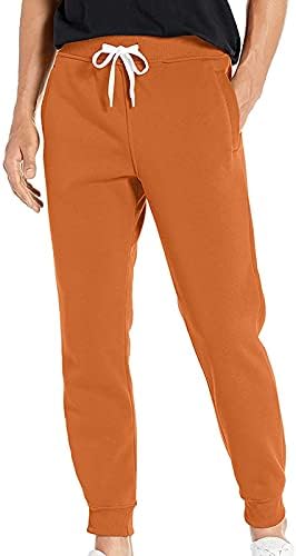 מכנסי טרנינג של Uofoco לגברים בצבע אחיד מכנסי טרנינג רופפים מכנסי היפ הופ לספורט פועל סקי יוגה סקי