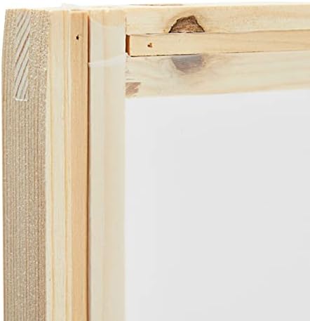 3 אריזה ערכת מסגרת הדפסת מסך עץ עץ למתחילים וילדים, מסגרת עץ 10x14, 110 רשת לבנה