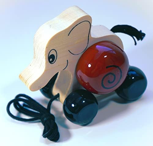 אליפה היא צעצוע משיכה מעץ בעבודת יד. עבור פעוטות גיל 12 - חודשים, ומעלה