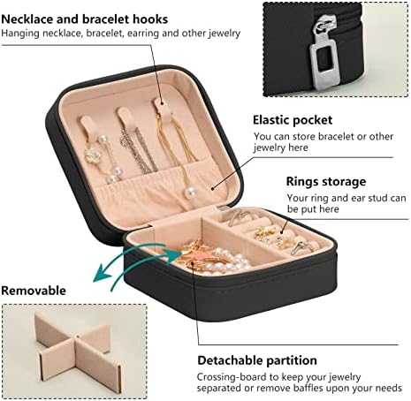 קופסת תכשיטים קטנה של חיה של Umiriko, מארז תכשיטים ניידים לנסיעות לטבעת, תליון, עגיל, שרשרת, ארגוני אחסון מארגן