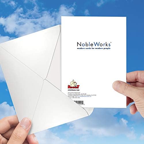 NobleWorks - 1 עבודה חדשה מזל טוב כרטיס מצחיק - עמיתים לשעבר מזל טוב בדיחה, הערכת חברים אמיתית על תעסוקה