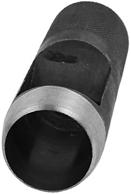 חגורת רצועת מלאכה לעור X-Dree חור חלול חור אגרוף כלי יד שחור 22 ממ דיא (CINTURón de Cuero Craft Strap Hole Punch