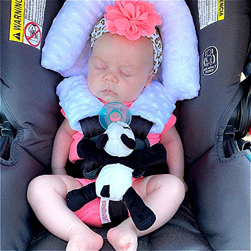 כרית תמיכה לתינוק לתינוק לתינוק עם חגורת בטיחות למושב רכב-אקסטרה רכה 3-ב -1 הפעוטות מושב מכונית הכנס