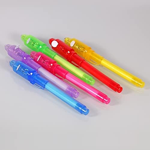 עט דיו בלתי נראה - 18 יחידות ריגול מסיבת עט מרגלים טובות לילדים 8-12 4-8 בנים בנות כיף קסם מדע סוד UV עטים