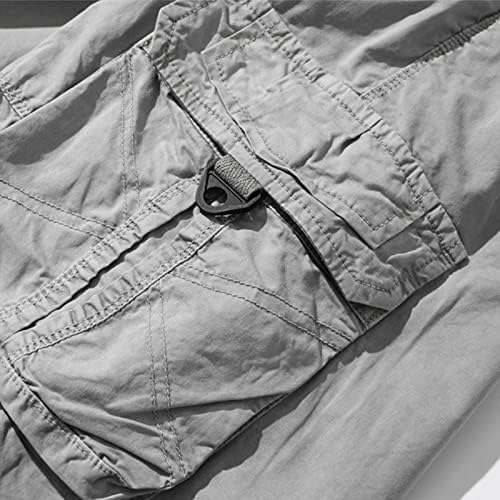 מכנסי מטען לגברים, קיץ מכנסי מכנסיים מרובי מכנסיים מזדמנים של מכנסי כיס מזדמנים של גברים