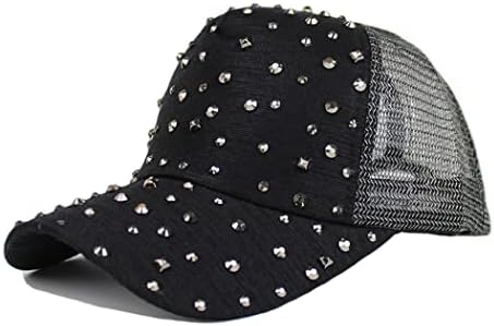 בפזיזות מתכוונן לנשימה ריינסטון בייסבול כובע לנשים בלינג פאייטים מזדמן ספורט כובע