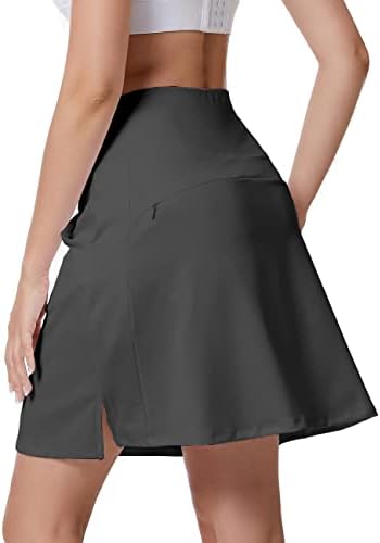 חצאיות טניס גלסטור לנשים חצאית Midi של Glof Skorts עם כיסים שמלות קיץ חיצוניות Sports Skort