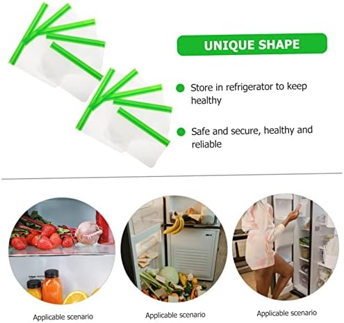 10 יחידות מזון שימור תיק כיסוי ברור אחסון ירקות מיכל סיליקון מכולות מקפיא אטום שקיות פירות