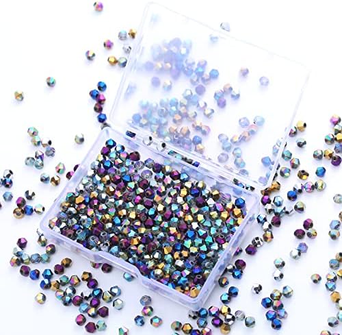 1000 יחידות 3 ממ פיאות קריסטל זכוכית ביקון חרוזים להכנת תכשיטים מושלם עבור משתזפת ' מלאכת יד