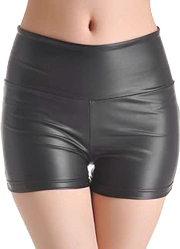 סקסי מבריק נמתח מתכתי נוזל מראה רטוב גבוהה מותן מכנסיים חמים מכנסיים