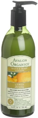 Avalon Organics Lemon Hand ו- Body Combion, 12 אונקיה - 3 לכל מקרה.