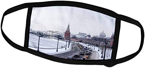 3drose Alexis Photography - עיר מוסקבה - תנועה מעבר למוסקבה קרמלין בחורף. נהר מוסקבה מכוסה קרח