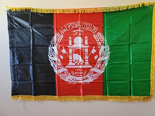דגל לאומי באפגניסטן בגודל 3X5 רגל עם